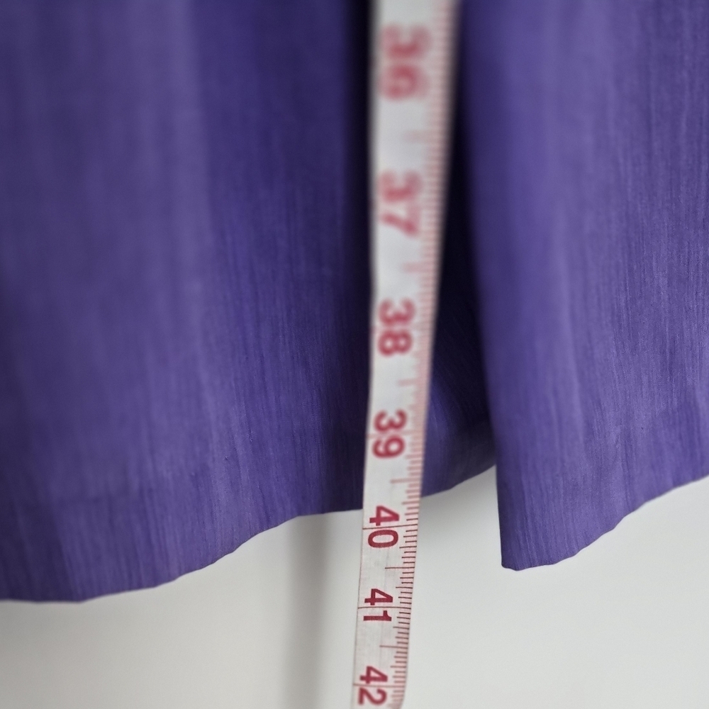 Vintage 80's Short Sleeve Button down Short Romper Purple - Picture 5 of 6